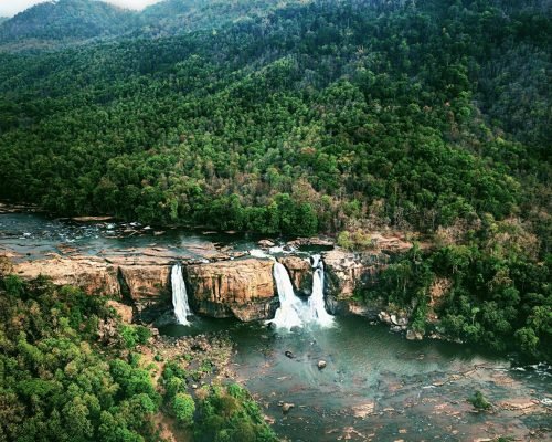 Nohkalikai Falls in a forest